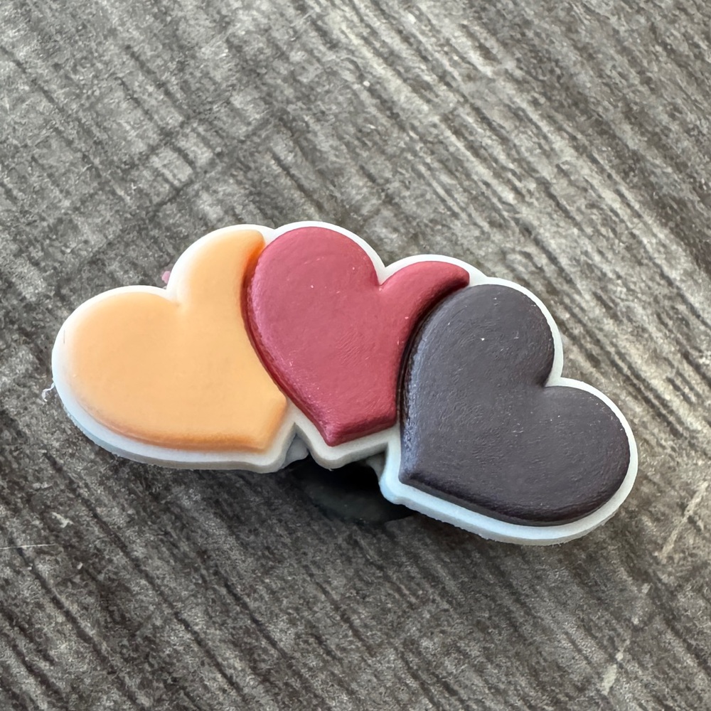 Triple Hearts CROCS Jibbitz Shoe Charm 5/$20